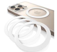 Lamicall for MagSafe Ring Sticker - [4 Pack] Ultra Strong Metal Ring, Magnetic Ring Support Wireless Charger Conversion Kit for iPhone 16/15/14/13/12/11 Series, Galaxy, Android Accessories - White