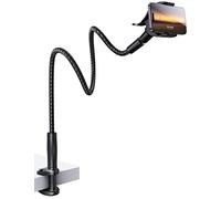 Lamicall Gooseneck Phone Holder Bed - [Upgrade Nylon Braid] 38” Long Flexible Lazy Arm, 360 Adjustable 80 mm Mount Clamp Base for iPhone 17 16 15 14 13 12 11 Pro Max Air Mini Plus, Xs, 4"-7" Phone