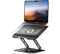 Lamicall Laptop Stand for Desk, [360° Rotatable] Aluminium Laptop Riser | Foldable Notebook Holder, Adjustable Ergonomic Computer Stand for MacBook Air Pro, Dell XPS, Tablets (10-17.3'') - Black
