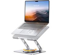 Lamicall Laptop Stand for Desk, [360° Rotatable] Aluminium Laptop Riser | Foldable Notebook Holder, Adjustable Ergonomic Computer Stand for MacBook Air Pro, Dell XPS, Tablets (10-17.3'') - Silver