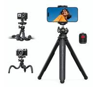 Lamicall Mobile Phone Tripod, Flexible Camera Tripod - [3 in 1 Integrated] 2025 Upgraded Mini Smartphone Tripod Stand Holder, 360° Rotating Portable Tripod Mount for Live, Cellphone, Camera