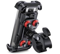 Lamicall Motorbike Phone Holder [Dual Anti-Shock] - 2025 Motorcycle Phone Mount, Universal Bike Phone Holder for iPhone 16 15 14 13 12 11 Pro Max Plus Mini, Samsung S23, 4.7-6.7" Phone - Red