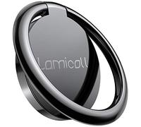 Lamicall Phone Ring Holder, Handy Finger Ring Stand - Universal Grip 360 Adjustable Mobile Phone Loop for iPhone 17 16 15 14 13 12 11 Pro Max Plus Air Mini Xs XR X 8, Samsung, 4~8" Smartphones - Black