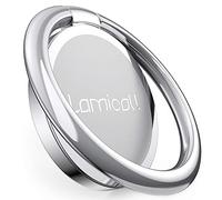 Lamicall Phone Ring Holder, Universal Ring Stand - 360 Adjustable Handy Finger Ring Grip Sturdy Mobile Phone Loop for iPhone 16 15, 14, 13, 12, 11 Pro Max Mini Xs XR X 8 7 6S, All 4~8" phones - Silver