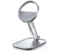 Lamicall Phone Stand for MagSafe Charger - [Foldable & Aluminum] Charging Stand Holder for Desk for iPhone 17/16/15/14/13/12 Series, [Not Fits 2024 Ver.] Come without Charger! - Silver