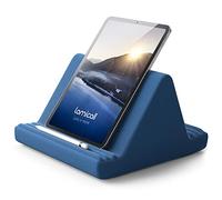 Lamicall Pillow Tablet Holder, Tablet Cushion Stand - Lazy Holder Stand Bed Sofa, Compatible with New 2022 iPad Pro 9.7, 10.5, 11, 12.9, iPad Air mini 2 3 4 5 6, Switch, Samsung Tab, Books - Blue