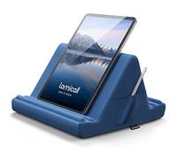 Lamicall Pillow Tablet Holder, Tablet Cushion Stand - Pillow Soft Pad Rest Bed Sofa, for 2024 iPad Pro 11/13/, 9.7/10.5/12.9, iPad Air mini 2 3 4 5 6, Switch, Tab, iPhone, Tablet - Blue