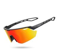 Lamicall Polarized Cycling Sunglasses for Men Women - [24g Ultra-Light] UV400 Protection Sports Glasses for Running Driving Hiking Ski with TR90 Frame, Adjustable Nose Pad & Bendable Temples - Orange