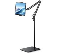 Lamicall Tablet Floor Stand, Tablet Holder - [59” Height Adjustable] Metal Flexible Arm iPad Stand, 5lb Heavy Duty Base Bed Mount for iPad Pro 12.9, 11, 10.5, 9.7, Air, mini 7 6 5 4, 4.7”-13” Devices