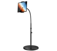Lamicall Tablet Holder - Gooseneck Mount with Adjustable Height(130-160CM) & Stable Base, for iPad Pro 12.9, 10.5, 9.7, iPad Air, mini 6 5 4 3, 4.7”-13” Tablet - Black