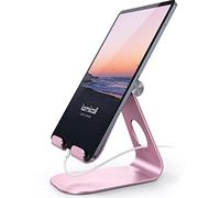 Lamicall Tablet Stand, Adjustable Tablet Holder - Desktop Stand Dock Compatible with New 2024 iPad Pro 9.7, 10.5, 11, 12.9, 13, iPad Air mini 2 3 4 5 6, Switch, Samsung Tab, other Tablets - Rose Gold