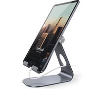 Lamicall Tablet Stand, Adjustable Tablet Holder - Desktop Stand Dock Compatible with New iPad 2024 Pro 9.7/10.5/11 / 12.9/13, iPad Air mini 2 3 4 5 6, Switch, Samsung Tab, other Tablets - Gray