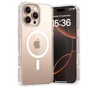 Lamicall Transparent Case for iPhone 16 Pro Max for MagSafe - [Enhanced Anti-Yellowing Tech] Magnetic Phone case for iPhone 16 Pro Max, Ultra-Thin, Military Drop Protection, Crystal Clear Cover 6.9"