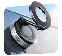 Lamicall Vacuum Magnetic Car Phone Holder, 2025 Upgraded Suction Cup Car Mount for Magsafe, 360° Rotatable for iPhone 17 16 15 13 Pro/Max/Plus/Air/Mini on Mirror, Smooth Surface, Windscreen - Silver