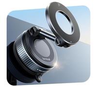 Lamicall Vacuum Magnetic Car Phone Holder, Upgraded Suction Cup Car Mount for Magsafe, 360° Rotatable for iPhone 17 16 15 13 12 Pro/Max/Plus/Air/Mini on Mirror, Smooth Surface, Windscreen - Black