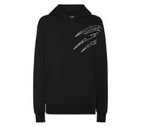 Plein Sport Cotton Hoodie with Graphic Print and Hexagon Logo - Size: XL - male