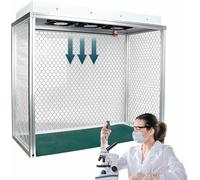 Laminar Flow Hood Aluminum Vertical Triple Fan Laminar Flow Hood Portable Clean Booth for Electronics Assembly Low Noise for Phone Repair Workshop Laboratory