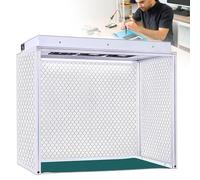 Laminar Flow Hood HEPA Filter Unit, Low Noise Fume Hood with Lamp, Aluminum Vertical Design for LCD Repair and Laboratory Applications