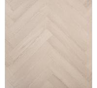 Laminate Flooring Durable 8mm Thick Herringbone - Modern Wood Effects, Easy Click Fit, Water-Resistant Laminate - Ideal for Living, Bedroom & Hallway Floors - 1.92m² Coverage Per Pack (Light Ash)