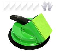 Laminate Flooring Floor Gap Fixer, Heavy Duty Suction Cup Floor Gap Fixer Tool, 45°Striking Surface Floor Gap Tool with 6 Sticky Pads & Gloves for Wood, Vinyl and Laminate Plank Floor Repair