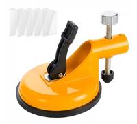 Laminate Flooring Floor Gap Fixer, Heavy-Duty Suction Cup Leveling Tool with 5pcs Sticky Pads, Aluminum Alloy Wall Tile Leveler for Stone Slab Countertop Installation & Repair