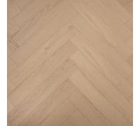 Laminate Flooring Hard Wearing 12mm Thick Herringbone - Modern Wood Effects, Click Fit, Water-Resistant Laminate - Ideal for Living, Bedroom & Hallway Floors - 1.8m² Coverage Per Pack (Natural Oak)