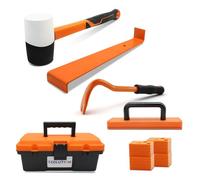 Laminate Flooring Tools - 44 Pcs Floor Installation Kit for Vinyl/Wood Plank with Rubber Mallet, Pull Bar, Claw Nail Puller, Tapping Block, 40-Piece Spacers, Storage Case