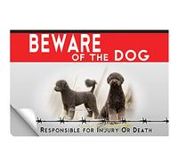 Laminated adhesive Beware of the dog Portuguese Water Dog
