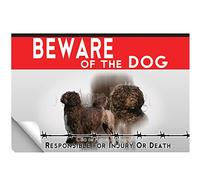 Laminated adhesive Beware of the dog Portuguese Water Dog