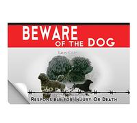 Laminated adhesive Beware of the dog Portuguese Water Dog