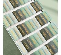 Laminated Bible Tabs, Bible Study Supplies, Large Print Bible Book Tabs for Women and Men, (Gold Foil Embossed Lettering) Bible Labels Index Tabs, Bible Accessories for Easy Navigation(Olive Green)