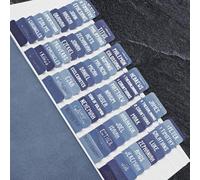 Laminated Bible Tabs, Bible Study Supplies, Large Print Bible Book Tabs for Women and Men, (Silver Foil Embossed Lettering) Bible Labels Index Tabs, Bible Accessories for Easy Navigation(Dusk Blue)