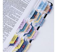 Laminated Bible Tabs for Study Bible, Prefdo Large Print Floral Design 66 Bible Index Tabs Old and New Testament, 39 Blank Tabs, Bible Journaling Supplies Christian Gift for Women