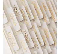 Laminated Bible Tabs for Women and Men, Bible Study Supplies, Large Print Bible Book Index Tabs for Study, Gold Foil Embossed Lettering Bible Stickers Dividers Tabs, Accessories for Easy Navigation
