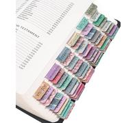 Laminated Bible Tabs for Women & Men - Large Print Tabs for Study Bibles, Boho Theme for Easy Navigation and Quick Reference - Easy-to-Read and Apply Tabs for All Ages-Uniform Theme