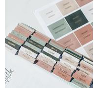 Decorative Bible Tabs for Women (96 Pieces) - Earth Tone Neutral Gold Foil Bible Tabs - Laminated Bible Labels Tabs - Remove & Replace Bible Index Tabs - Bible Study Supplies for Women (Willow)