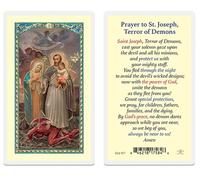 Laminated Holy Card (S-Z) St. Joseph - Terror of Demons