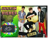 LAMINATED JUSTIN BIEBER COLORS POSTER | MUSIC | CELEBRITY| NEW WALL ART PRINT