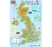 Laminated Map of the UK Mini Poster