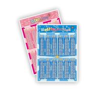 Laminated Multiplication and Division Table Chart for Elementary School Students - Set of 2 Educational Times Posters for Kids Classroom