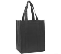 Laminated Nonwoven Wine Tote Bag For Single For Double Four Six Nine Bottles Black Reusable Grocery Carrier With Sturdy Handles And Reinforced Stitching For Secure Transport Of Glass Bottles To