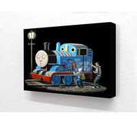 Laminated Posters Banksy Thomas The Tank Horizontal 6 x 4 Inches Postcard Size Block Mounted Print