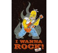 Laminated Posters HUGE The Simpsons Homer I Wanna Rock Guitar Hero - poster - measures 91.5 x 61 cm (ca.)