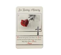 Laminated Prayer Card with Foil Stamp 8.5cm x 5.5cm - In Loving Memory 8221