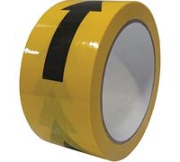Faithfull Laminated Self-Adhesive Hazard Tape Arrows Black/Yellow 50mm x 33m