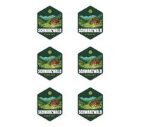 Laminated Stickers: 50 mm, Pack of 6 Weatherproof Black Forest Germany Sticker for Car Suitcase