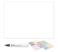 Laminated Wipe Clean Writing Sheet, 25mm Grid, 200gsm Art Paper, Reusable Dry Wipe Surface, Portable Rolled Design (Plain White, XL 70 x 100 cm (Rolled))