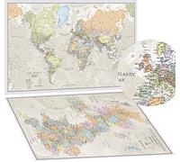 Laminated World Map & UK Map Poster Set - Classic Style - Made in the UK | Maps International - United Kingdom