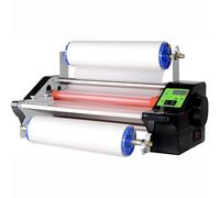 Laminating Machine, 600W Hot and Cold Roll Laminator, 0-200℃ Temperature Adjustment, 4 Roller for Photos and Menus