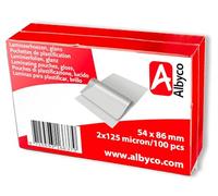 Laminating Pouch, Laminating Pouch, Glossy 54 x 86 mm Thickness 2 x 125 (250) Micron (Pack of 100)